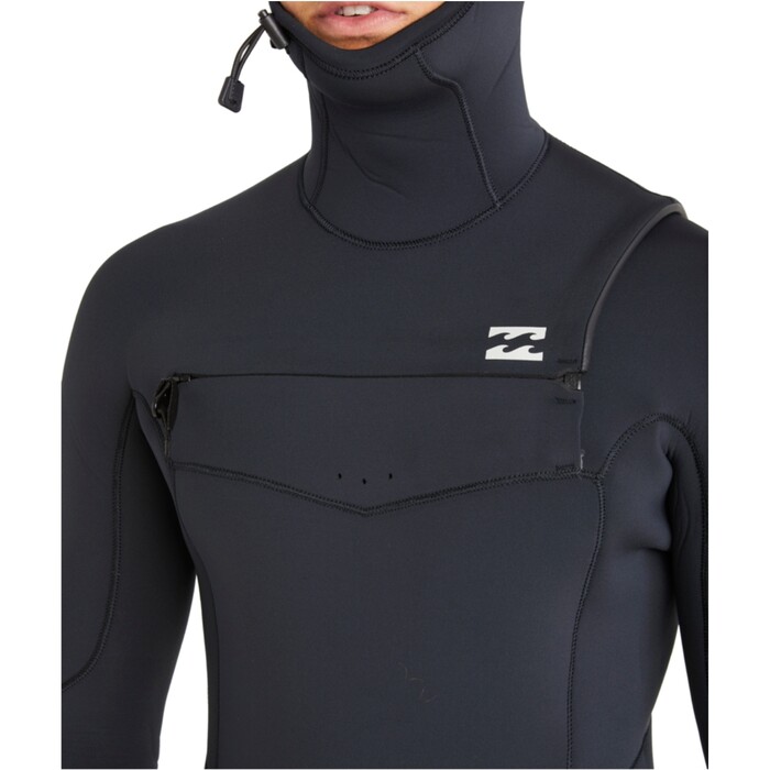 2024 Billabong Mens Absolute Natural 5/4mm Hooded Chest Zip Wetsuit ABYW200120 - Black